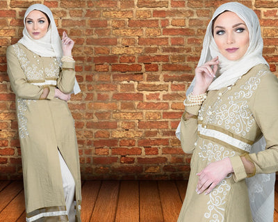 The new wave Of Modest Wear Fashion- Dual Color Abayas!