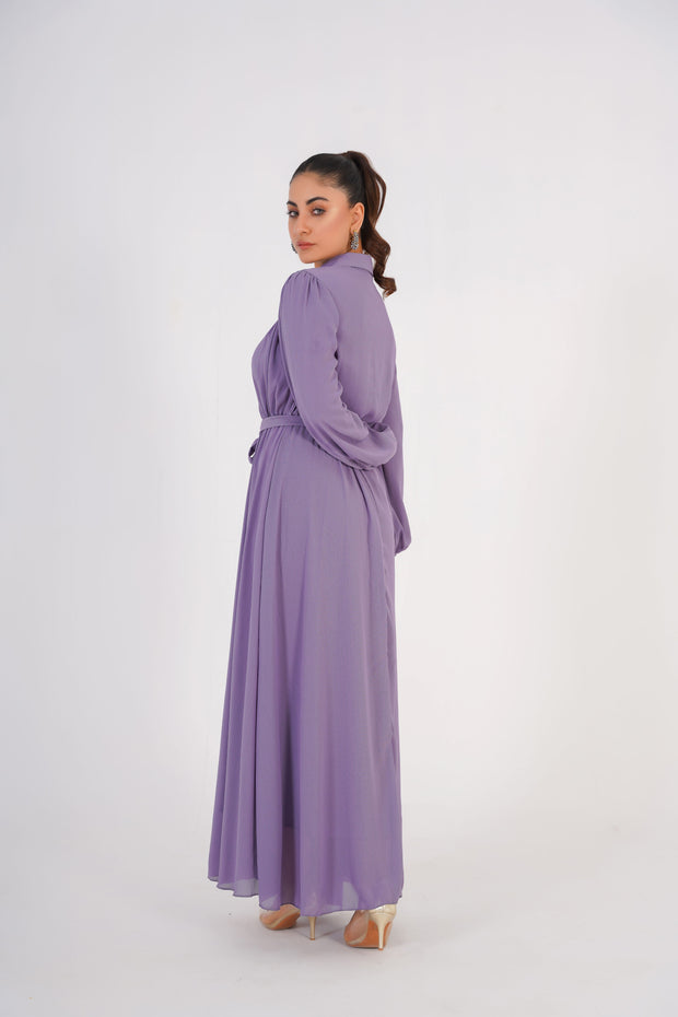 Lilac Chiffon long dress