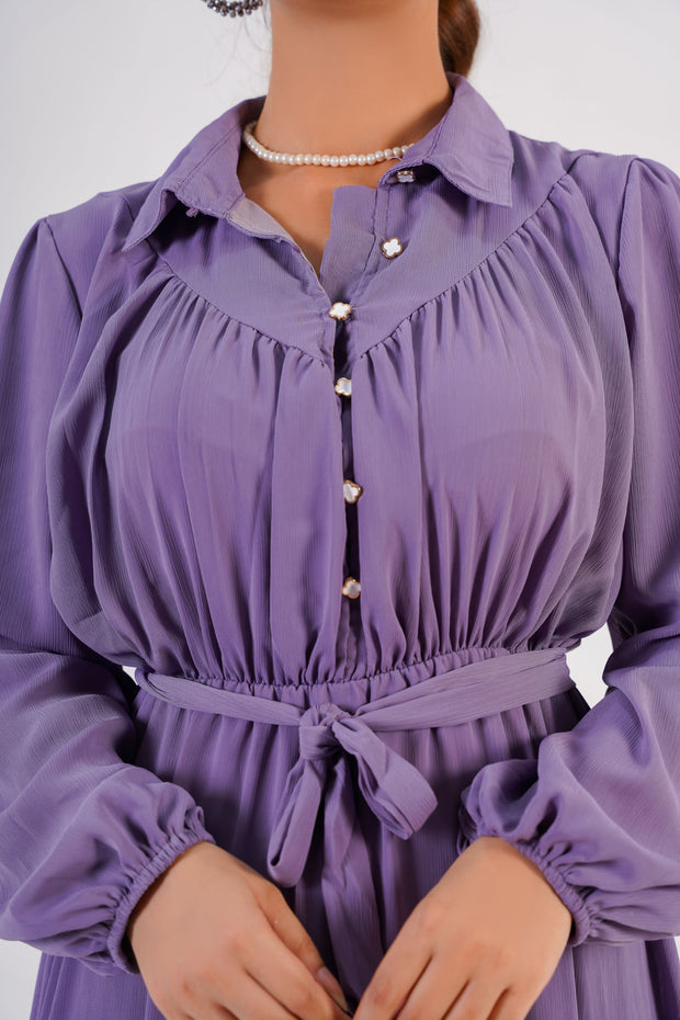 Lilac Chiffon long dress