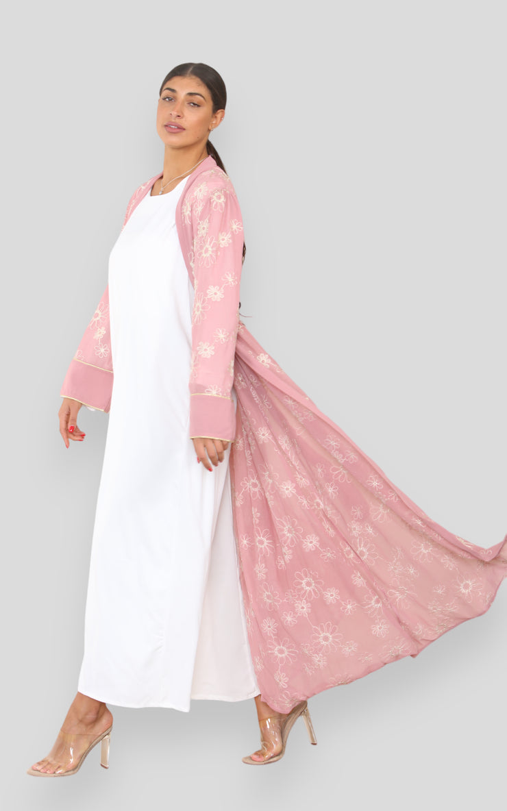 Joyce Rose Pink kimono with Slip