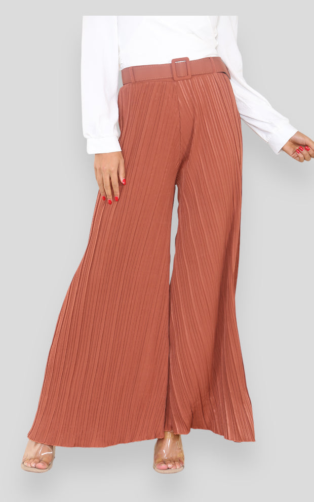 Blush Pleated Modest Trouser