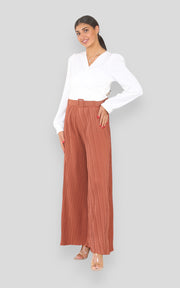 Blush Pleated Modest Trouser