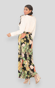 Black Printed Modest Trouser