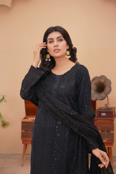 Chiffon Suit Black