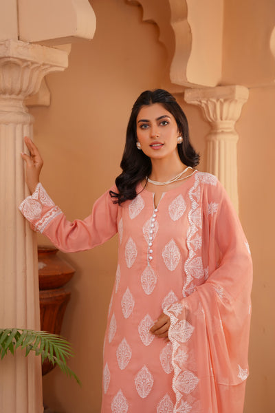 Chiffon Suit Peach