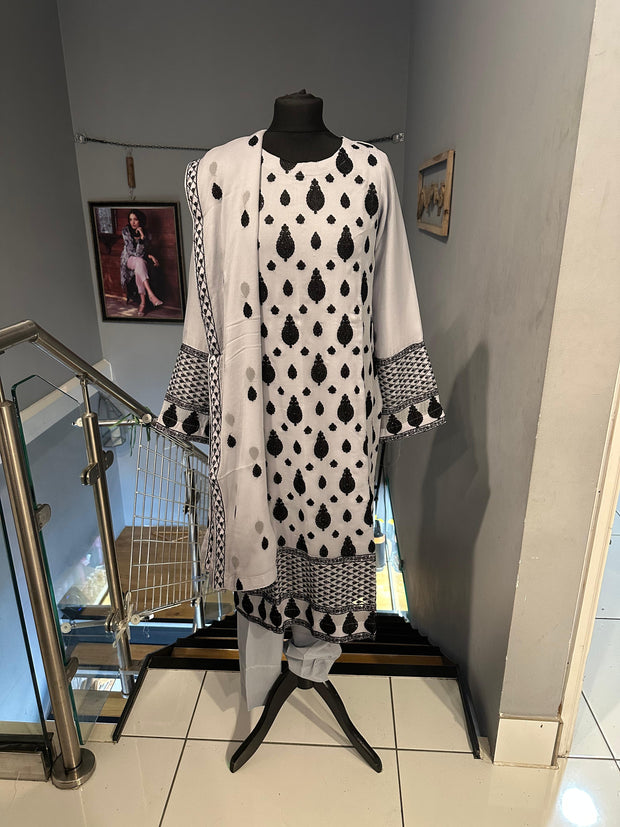 Chiffon Suit Grey