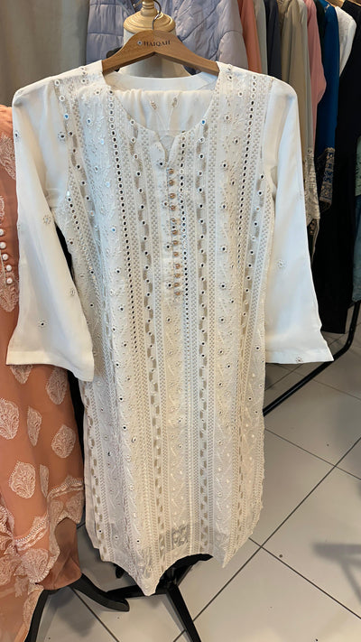 Chiffon Suit White