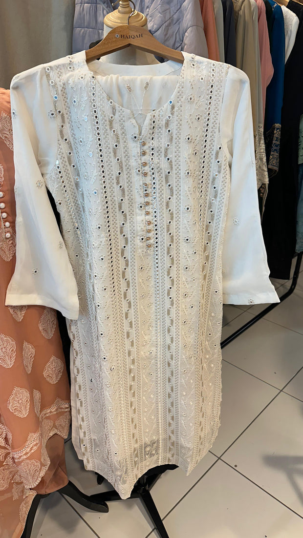Chiffon Suit White