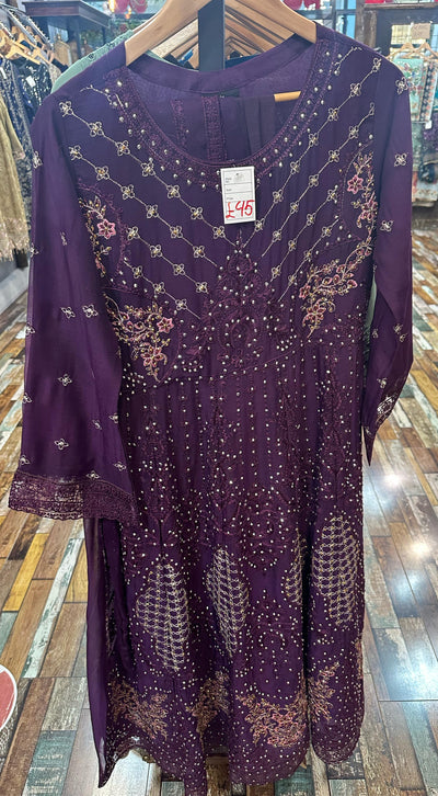 Chiffon Maxi Dress Maroon