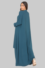 Peacock Green Kimono with long shirt and trouser