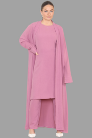 Powder Pink Kimono with long shirt and trouser