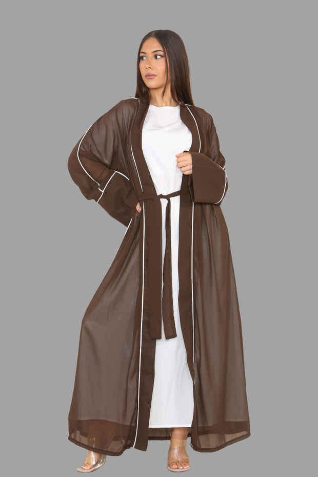 Aliya Brown Abaya with Slip