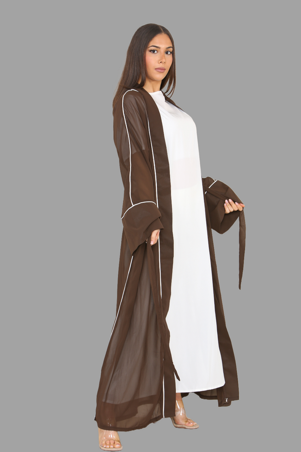 Aliya Brown Abaya with Slip