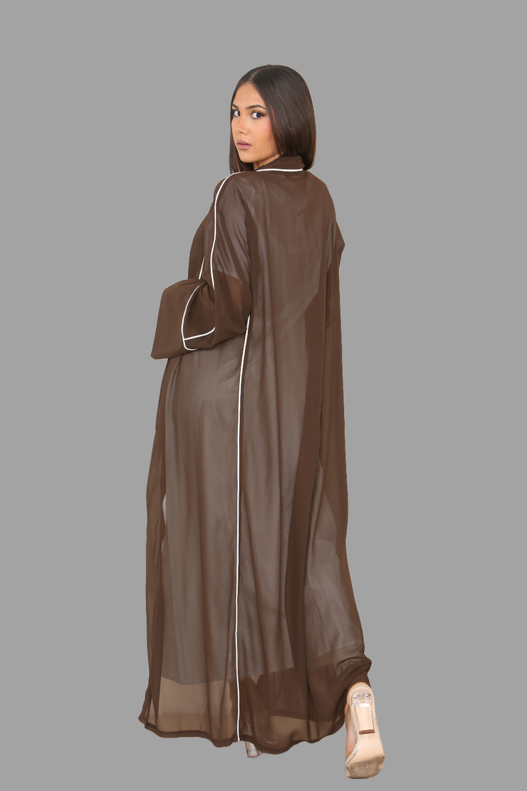 Aliya Brown Abaya with Slip