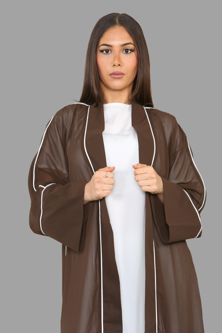 Aliya Brown Abaya with Slip