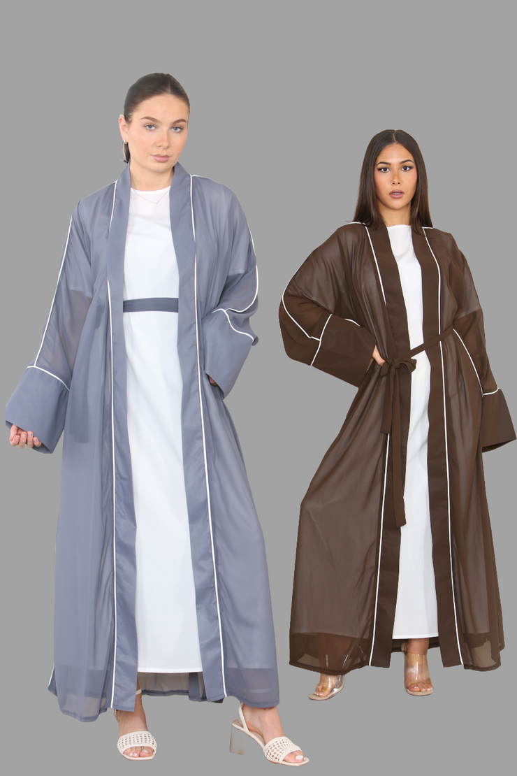 Aliya Brown Abaya with Slip