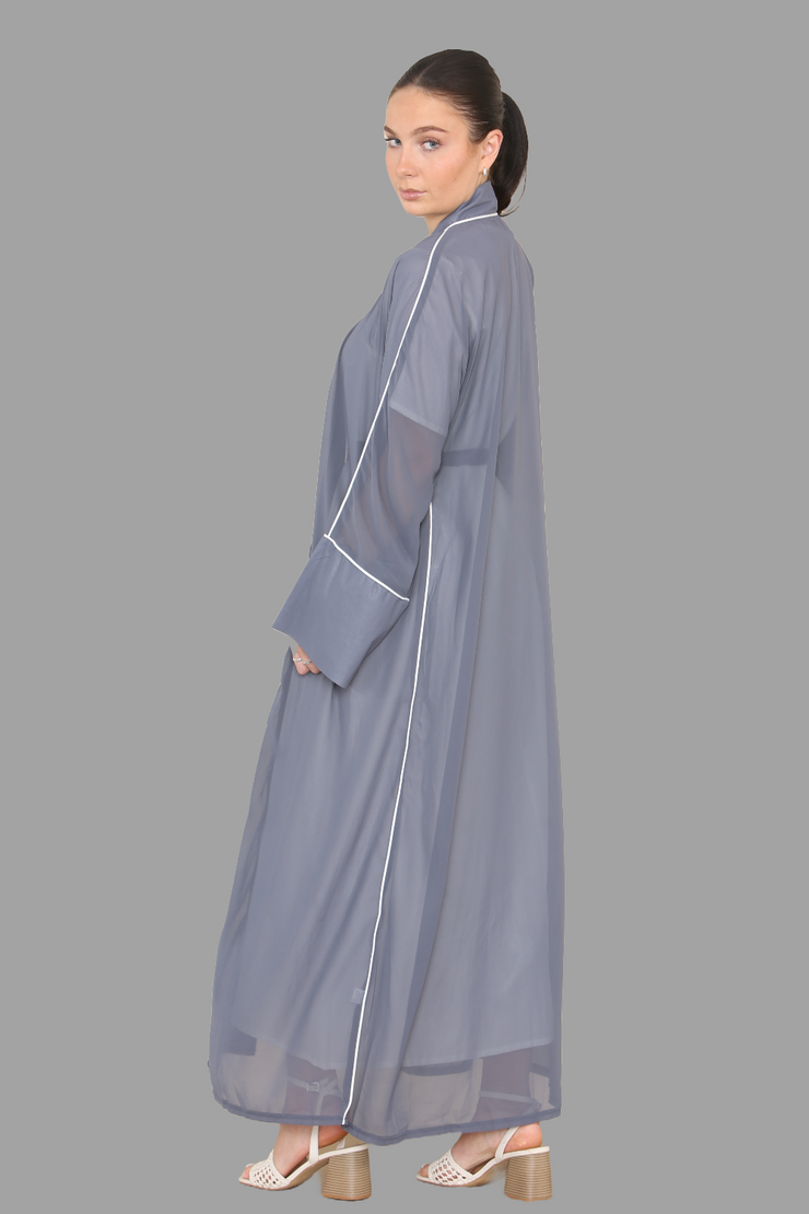 Aliya Grey Abaya with Slip