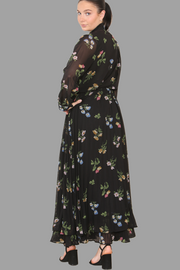 Black Floral chiffon - Skirt